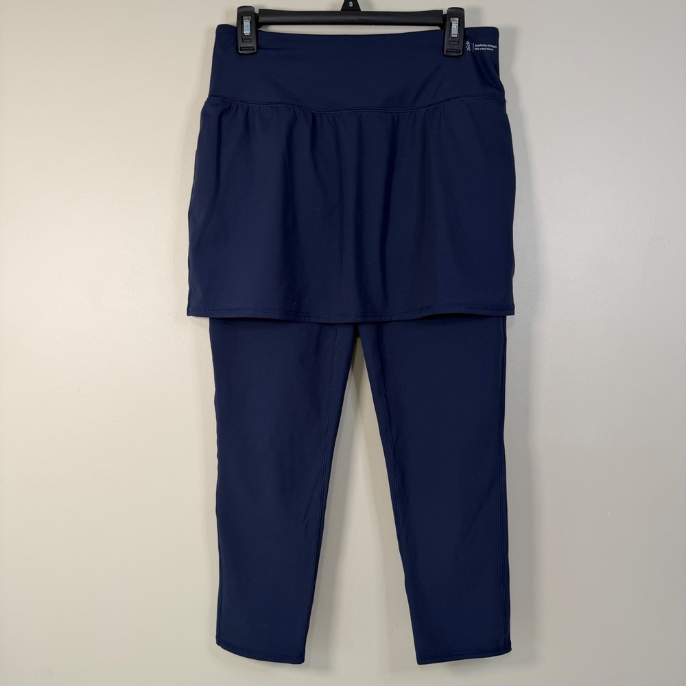 Zuda Athleisure M Skirted Capri Leggings Skapri Tennis Activewear Workout Sporty